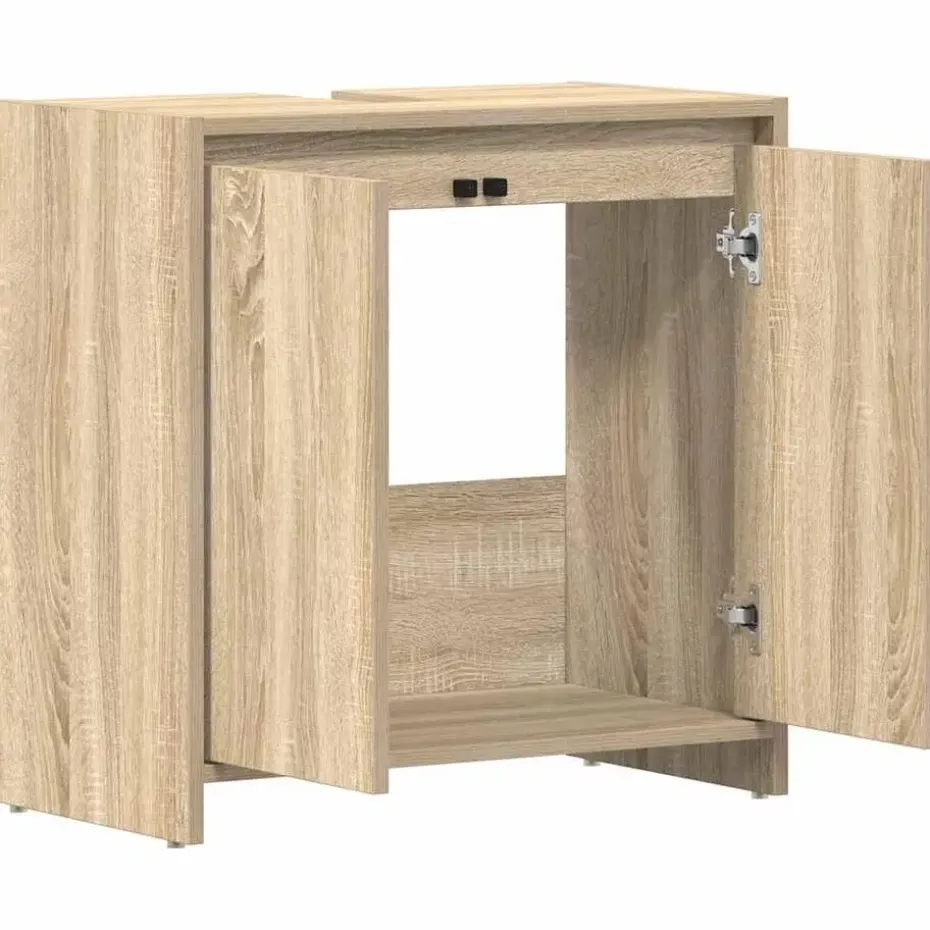 vidaXL - Badkamerkast - Bruin - Bewerkt hout