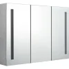 vidaXL - Badkamerkast - Grijs - MDF - 89 x 14 x 62 cm