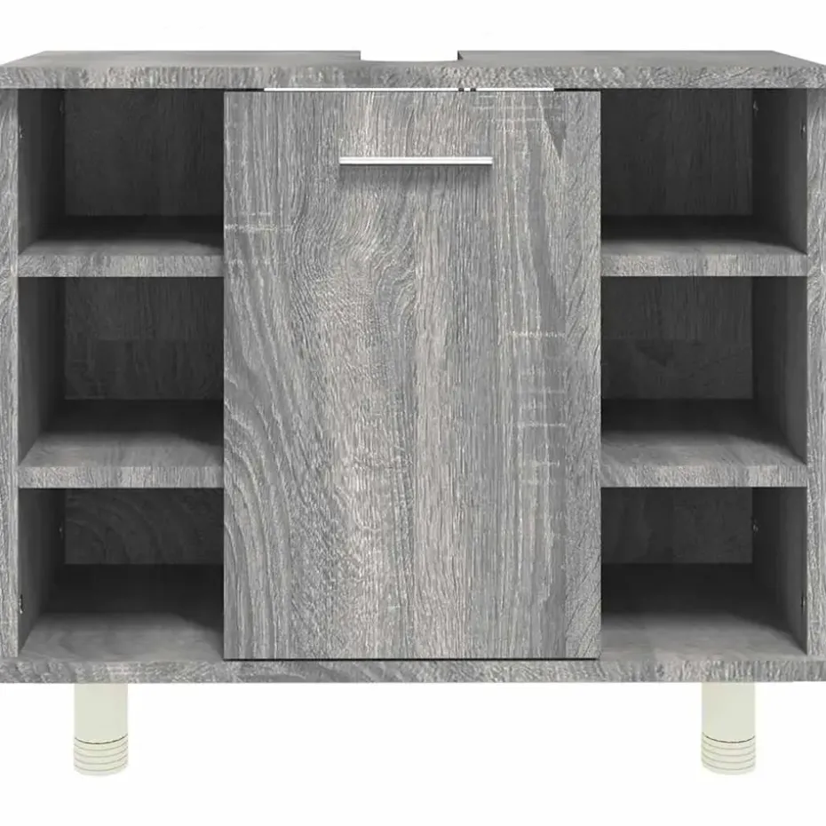 vidaXL - Badkamerkast - Grijs - Bewerkt hout