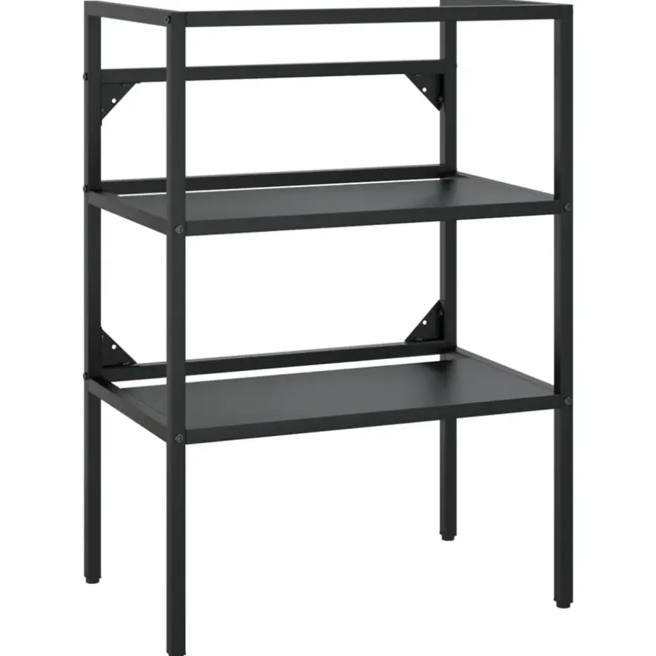 vidaXL - Badkamermeubelframe - Zwart - IJzer - 59 x 38 x 83 cm