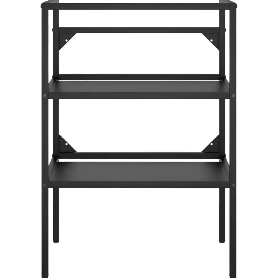 vidaXL - Badkamermeubelframe - Zwart - IJzer - 59 x 38 x 83 cm