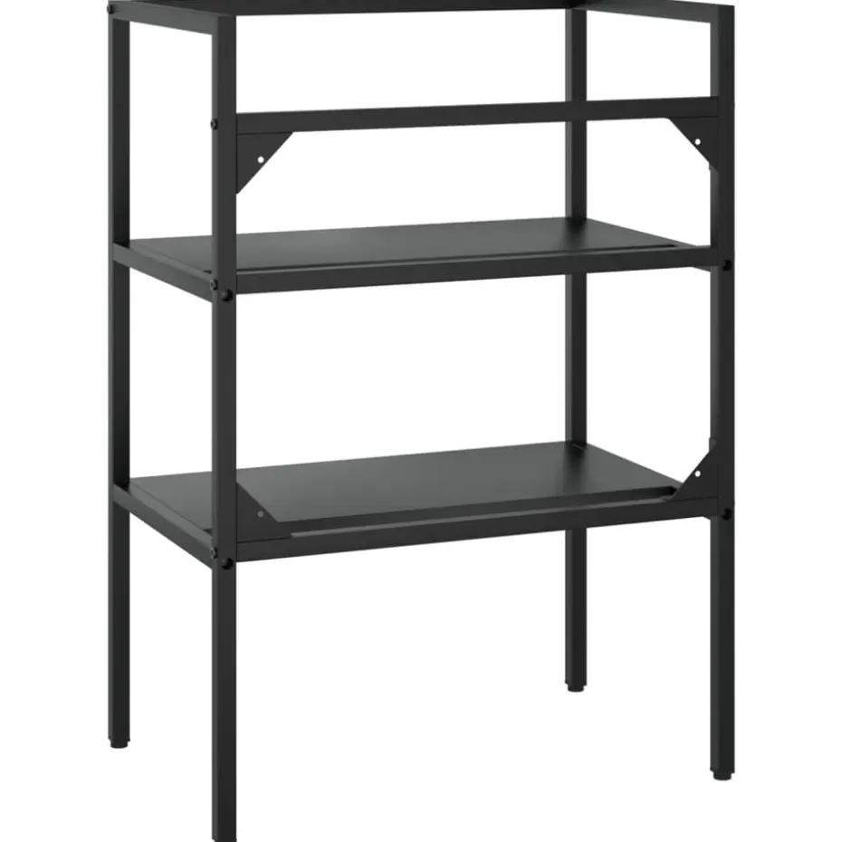 vidaXL - Badkamermeubelframe - Zwart - IJzer - 59 x 38 x 83 cm