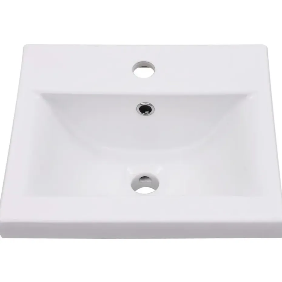 vidaXL - Badkamermeubelset - Wit - Bewerkt hout - 41 x 38.5 x 46 cm