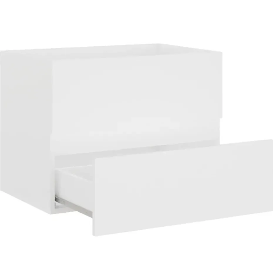 vidaXL - Badkamermeubelset - Wit - Bewerkt hout - 60 x 38.5 x 45 cm