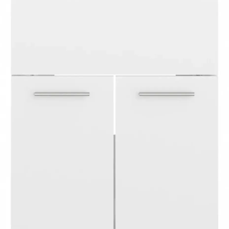 vidaXL - Badkamermeubelset - Wit - Bewerkt hout - 41 x 38.5 x 46 cm