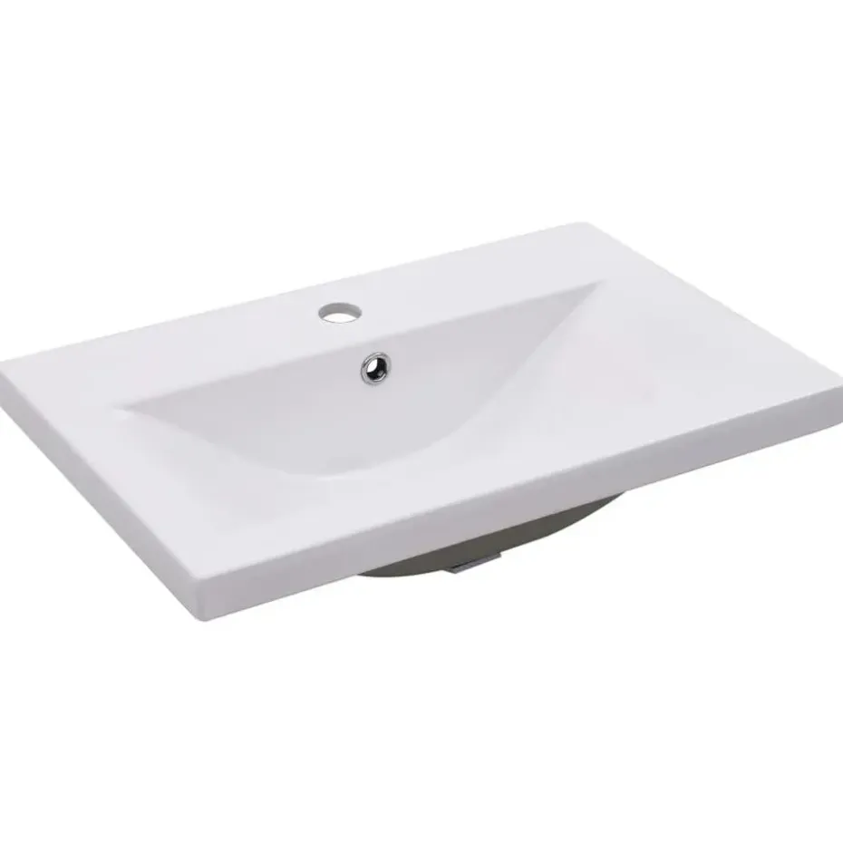 vidaXL - Badkamermeubelset - Zwart - Bewerkt hout - 60 x 38.5 x 46 cm