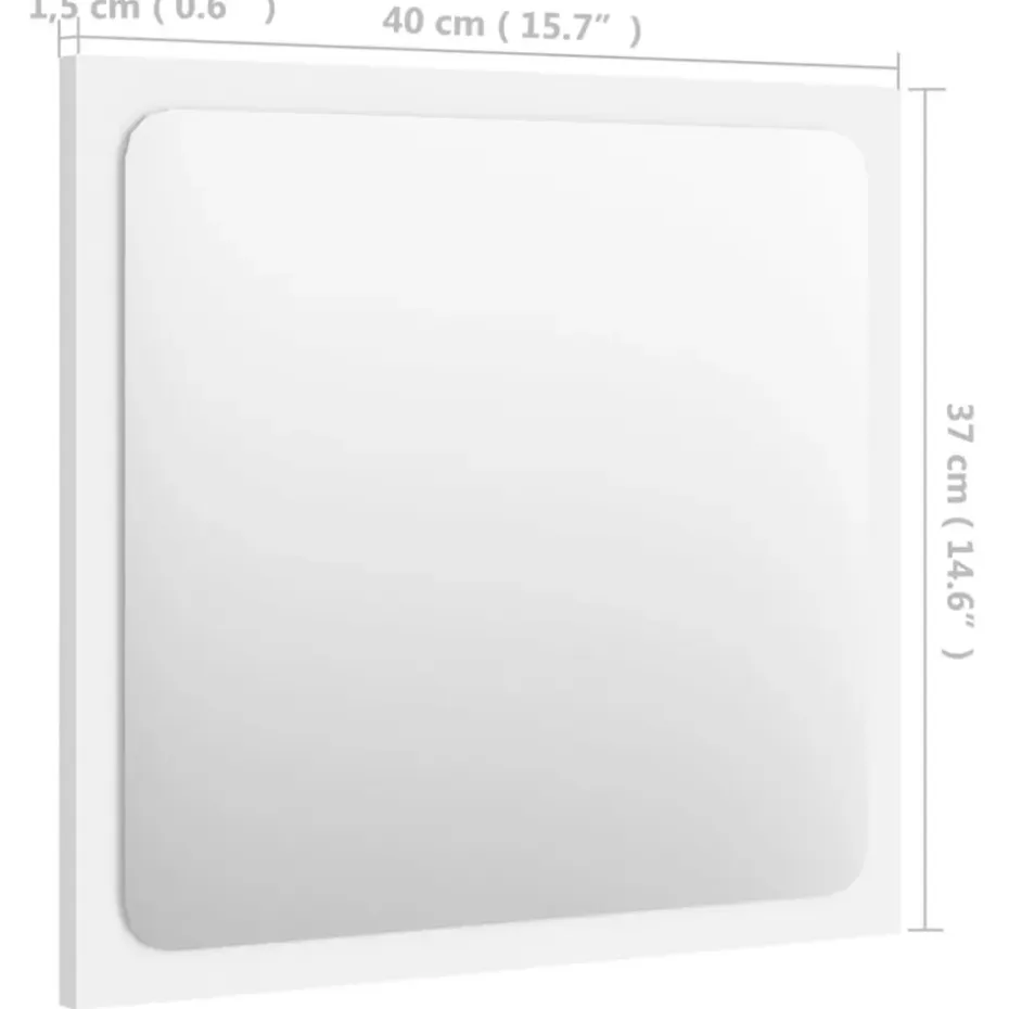 vidaXL - Badkamermeubelset - Wit - Bewerkt hout - 41 x 38.5 x 46 cm