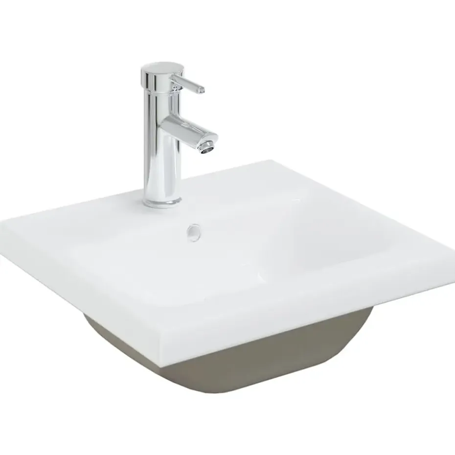 vidaXL - Badkamermeubelset - Wit - Bewerkt hout - 41 x 38.5 x 46 cm