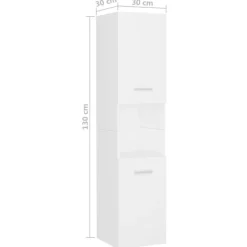 vidaXL - Badkamermeubelset - Wit - Bewerkt hout - 41 x 38.5 x 46 cm