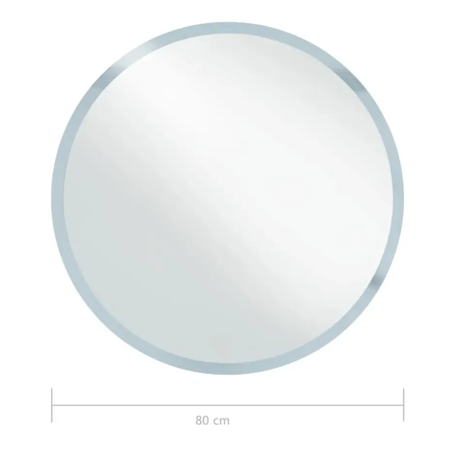 vidaXL - Badkamerspiegel - Zilver - Aluminium - 80 cm