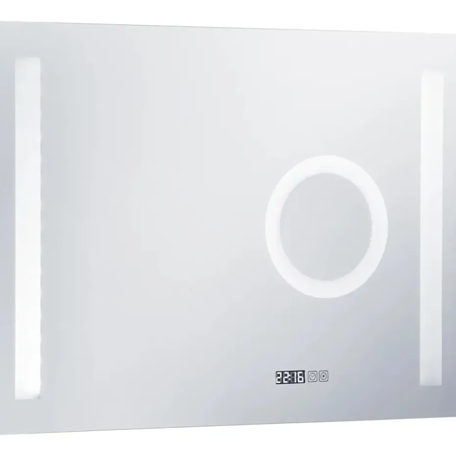 vidaXL - Badkamerspiegel - Zilver - Aluminium - 80 x 60 cm