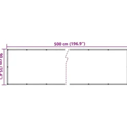 vidaXL - Balkonscherm - Antraciet - 90 x 500 cm