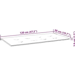 vidaXL - Bank Batavia met grijs kussen - Teakhout - 120x51.5x84 cm
