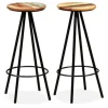 vidaXL - Barkruk - Bruin - Hout - 2 stuks