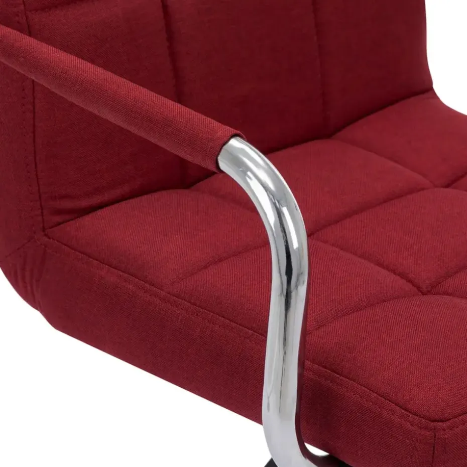 vidaXL - Barstoel - Rood - Stof - 2 stuks