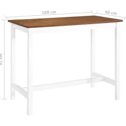 vidaXL - Bartafel - Bruin - MDF