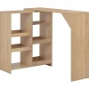 vidaXL - Bartafel - Bruin - Bewerkt hout