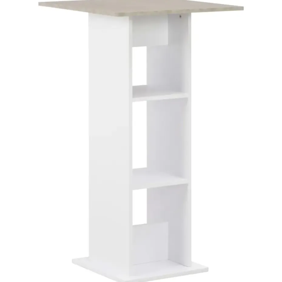 vidaXL - Bartafel - Wit - Bewerkt hout