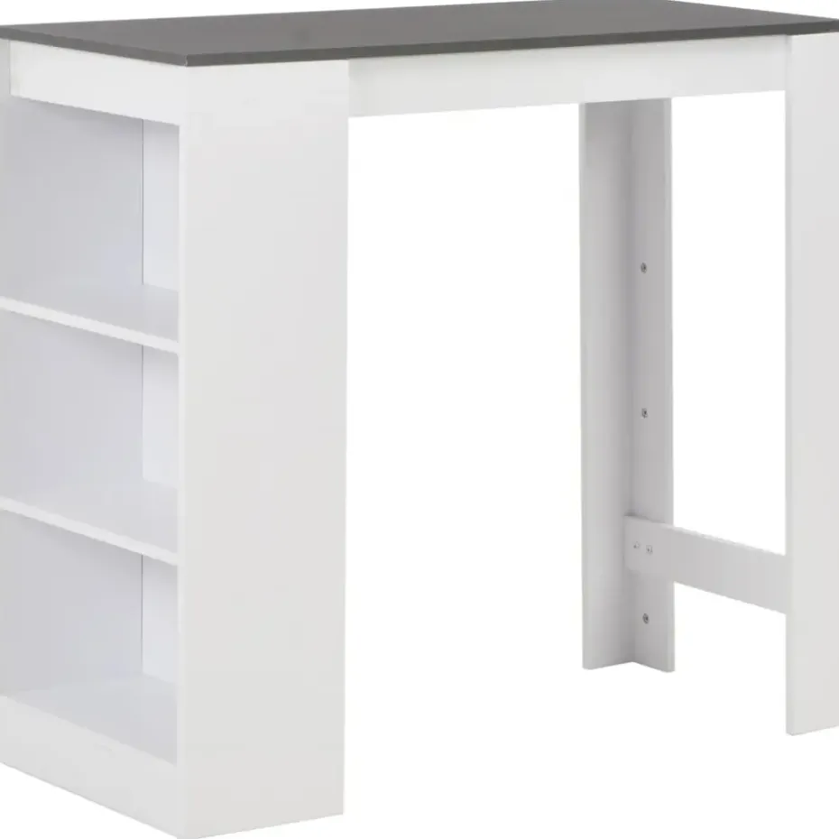 vidaXL - Bartafel - Wit - Bewerkt hout