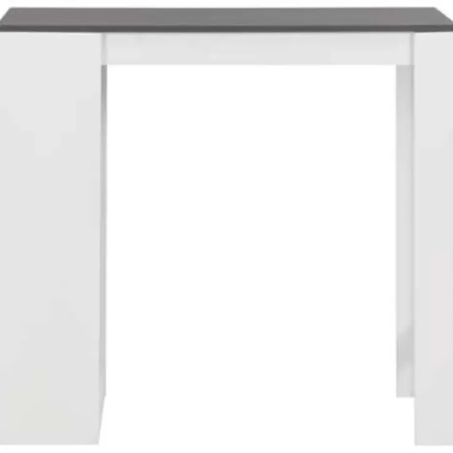 vidaXL - Bartafel - Wit - Bewerkt hout