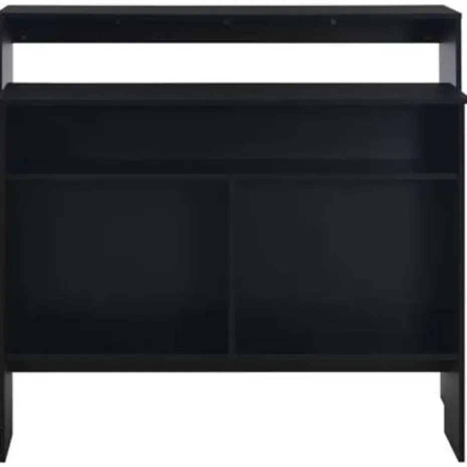 vidaXL - Bartafel - Zwart - Bewerkt hout