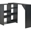 vidaXL - Bartafel - Zwart - Bewerkt hout
