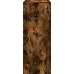 vidaXL - Bartafel met opbergruimte - Gerookt eiken - Bewerkt hout - 90x43 cm