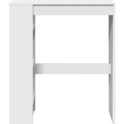 vidaXL - Bartafel met opbergruimte - Wit - Bewerkt hout - 90x43 cm