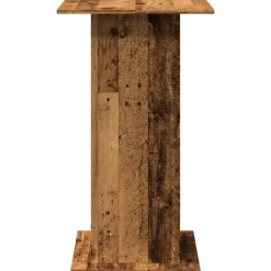 vidaXL - Bartafel met opbergruimte - Oud hout - Bewerkt hout - 60x60x102 cm