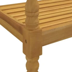 vidaXL - Batavia Tuinbank met blauw kussen - Teakhout - 150x51.5x84 cm