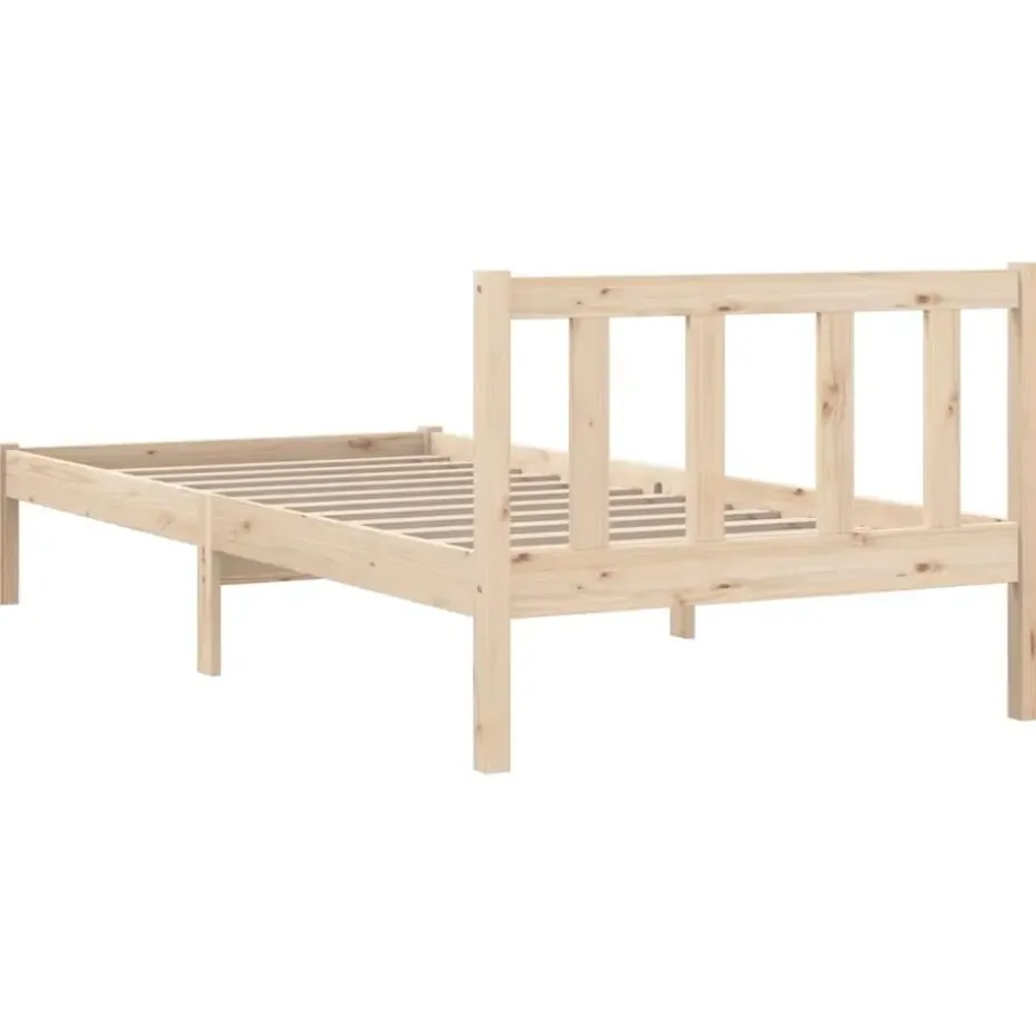 vidaXL - Bed frame - Bruin - Grenenhout - 90 x 200 cm