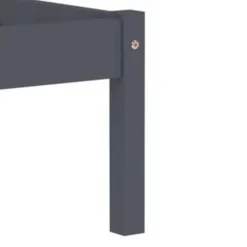 vidaXL - Bed frame - Grijs - Massief grenenhout - 120x200 cm