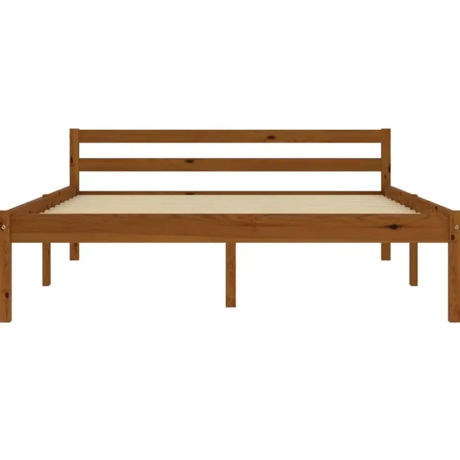 vidaXL - Bed frame - Honingbruin - Massief grenenhout - 120x200 cm