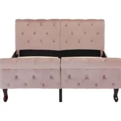 vidaXL - Bed frame - Roze - Fluweel - 120x200 cm
