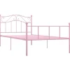 vidaXL - Bed frame - Roze - Metaal - 90 x 200 cm