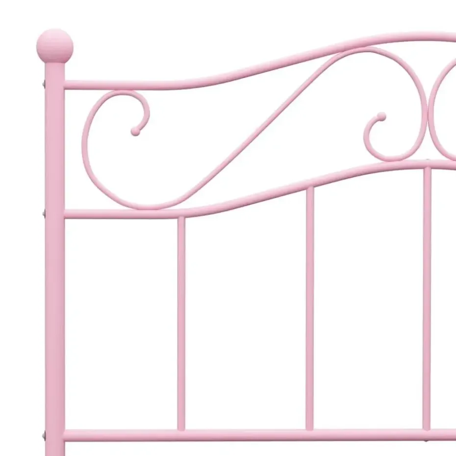 vidaXL - Bed frame - Roze - Metaal - 90 x 200 cm