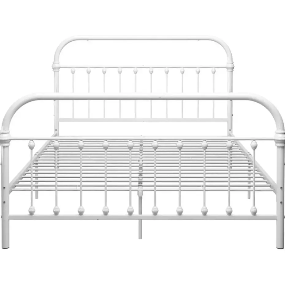vidaXL - Bed frame - Wit - Metaal - 140 x 200 cm