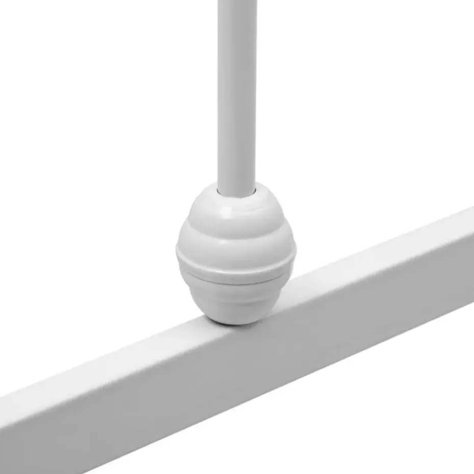 vidaXL - Bed frame - Wit - Metaal - 140 x 200 cm
