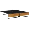 vidaXL - Bed frame - Zwart - Metaal en MDF - 140x200 cm