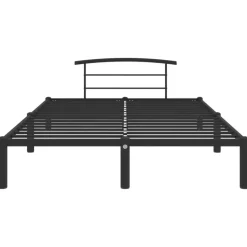 vidaXL - Bed frame met arc hoofdeinde - Zwart - Metaal - 160x200 cm