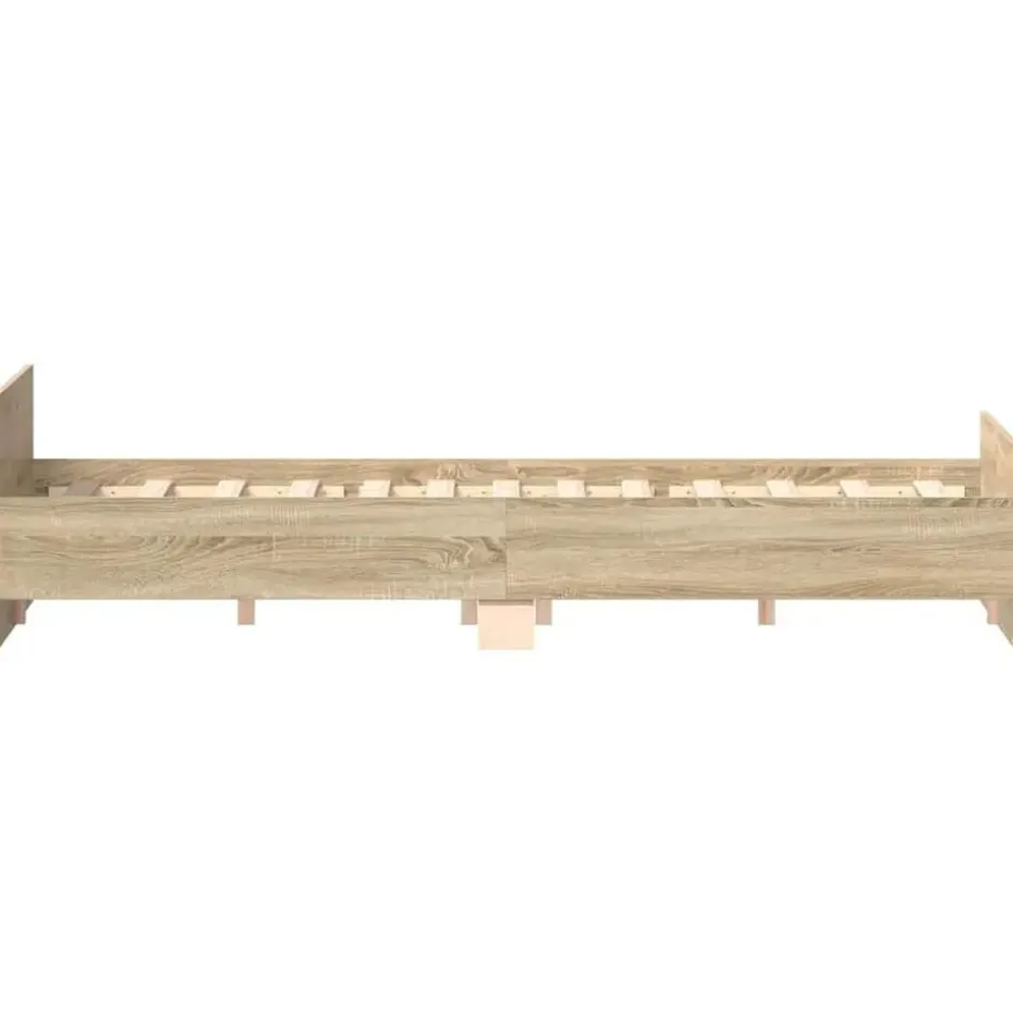 vidaXL - Bed frame met hoofd- en voeteneinde - sonoma eikenkleur - 140x200 cm