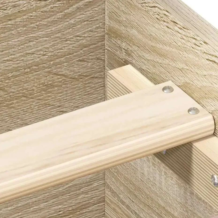 vidaXL - Bed frame met hoofd- en voeteneinde - sonoma eikenkleur - 140x200 cm