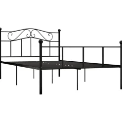 vidaXL - Bed frame met hoofdeinde - Zwart - Metaal - 120x200 cm