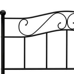 vidaXL - Bed frame met hoofdeinde - Zwart - Metaal - 120x200 cm