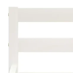 vidaXL - Bed frame met hoofdeinde - Wit - Massief grenenhout - 140x200 cm