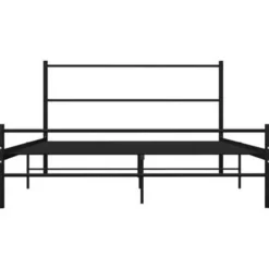 vidaXL - Bed frame met hoofdbord - Zwart - Metaal - 120x200 cm