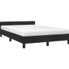 vidaXL - Bed frame met hoofdeinde - Zwart - Fluweel - 120 x 200 cm