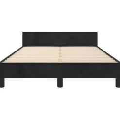 vidaXL - Bed frame met hoofdeinde - Zwart - Fluweel - 120 x 200 cm