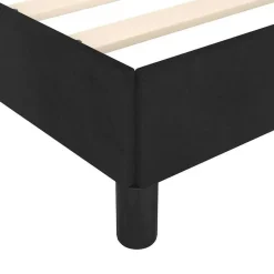 vidaXL - Bed frame met hoofdeinde - Zwart - Fluweel - 120 x 200 cm