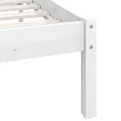 vidaXL - Bed frame met hoofdeinde - Wit - Massief grenenhout - 90x200 cm